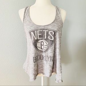 Brooklyn Nets Gray Space Dye Racerback Tank Top M